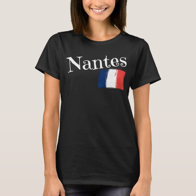 Camiseta Nantes Bandera de Francia Ciudad Francesa de Nante (Anverso)
