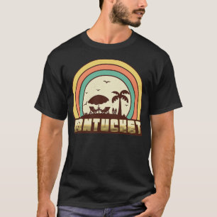 Camiseta Nantucket Beach Retro Sunset Style