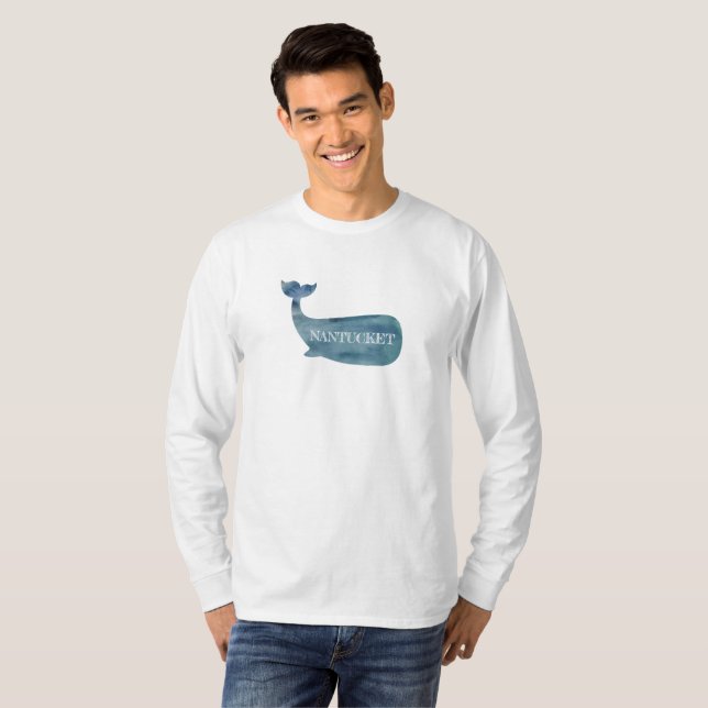 Camiseta Nantucket Blue Whale Beach Long Sleeve (Anverso completo)