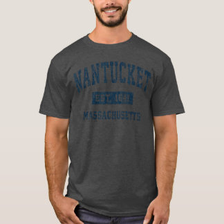 Camiseta Nantucket Massachusetts MA Diseño Deportivo Vintag
