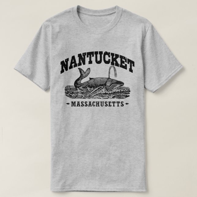 Camiseta Nantucket Whale (Diseño del anverso)