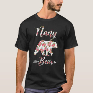 Camiseta Nany Bear Floral Bear Matching Family Motheru2019s