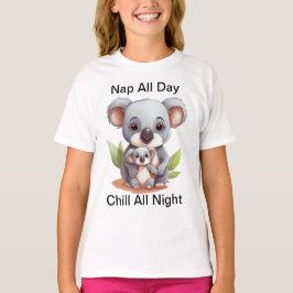 Camiseta Nap All Day Chill All Night - Lazy Koala Personali