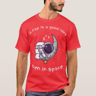 Camiseta Nap astronauta espacial en los amantes de la luna