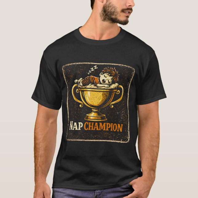 Camiseta Nap Champion – Elite Sleeping Humor Pride Tee (Anverso)