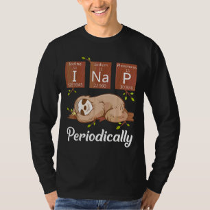 Camiseta Nap Periódicamente Funny Química Lazy Sloth Tee