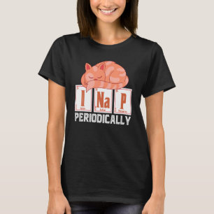Camiseta Nap Periódicamente Mascota Animal Cute Sleeping Ca