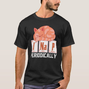 Camiseta Nap Periódicamente Mascota Animal Cute Sleeping Ca
