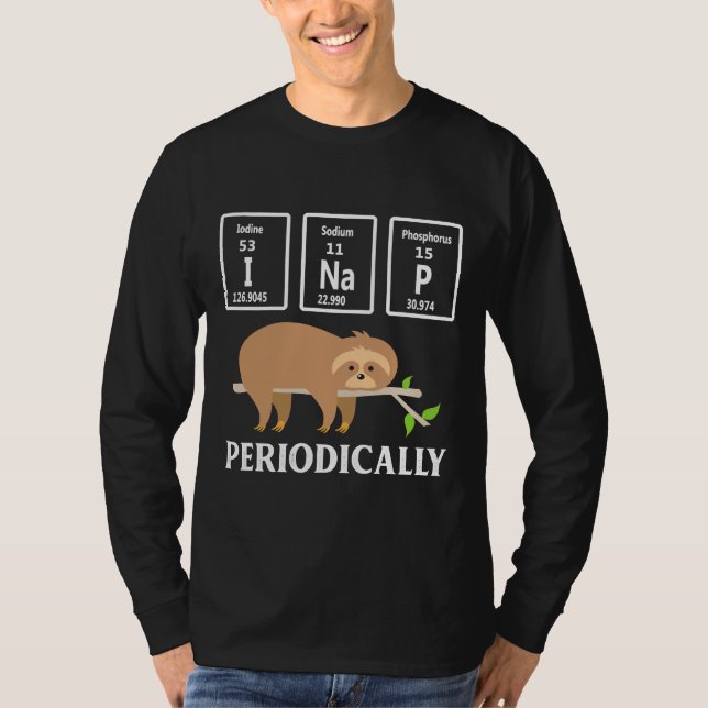 Camiseta Nap Periódicamente Sinuosa Química Científica (Anverso)