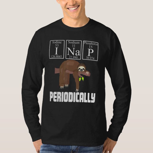 Camiseta Nap Periódicamente Sloth Chemistry (Anverso)