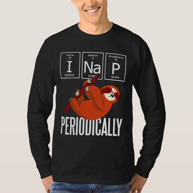 Camiseta Nap Periódicamente Sloth Funny (Anverso)