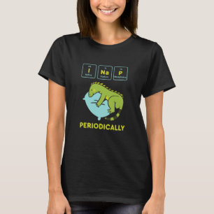 Camiseta Nap periódicamente y lindo Mascota de Iguana durmi