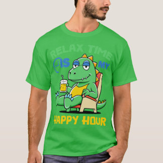 Camiseta nap time is my happy hour dino