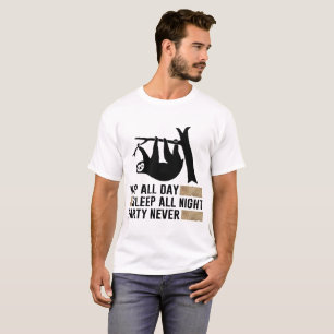 CAMISETA NAP TODO EL DÍA DURMIENDO TODA LA NOCHE FIESTA NUN