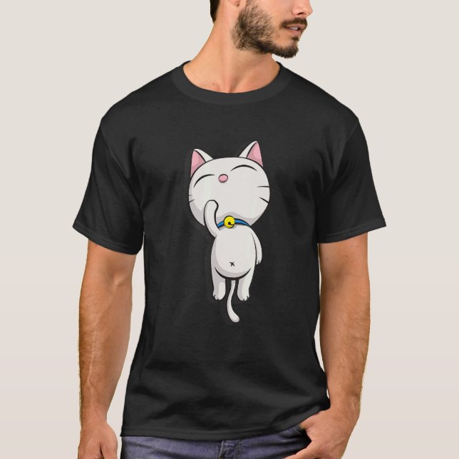 Camiseta Napa de gato blanco (Anverso)