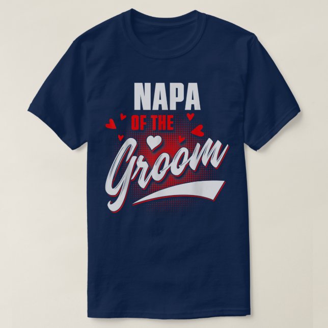 Camiseta Napa De La Fiesta De La Boda De Groom Que Coincide (Diseño del anverso)