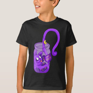 Camiseta Napa del gato de la cara de la luna - Gato lindo