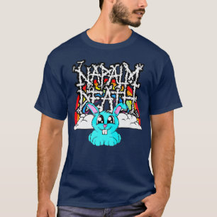 Camiseta Napalm Death Rainbow Bunny Pink Funny 