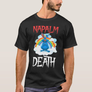 Camiseta Napalm Death Rainbow Bunny Pink Napalm Death Rabbi