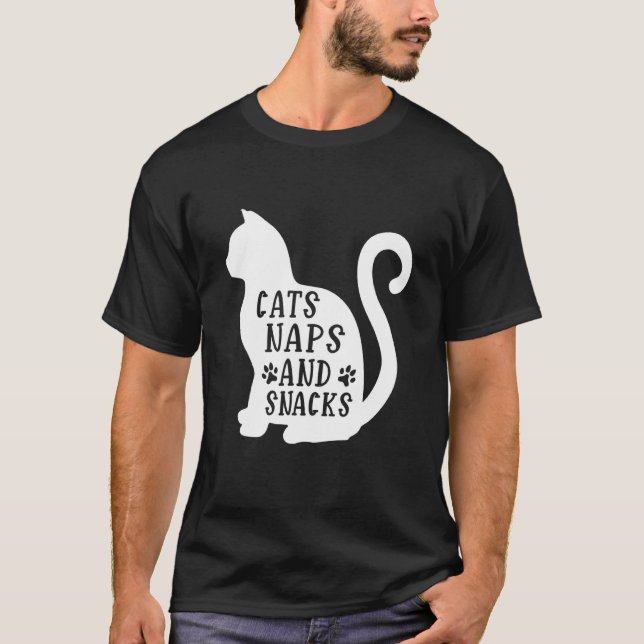 Camiseta Napas De Gatos Y Aperitivos Ca Para Hombres Mujere (Anverso)