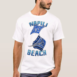 Camiseta Napili Beach Hawaii Vacaciones Tribal Stingray