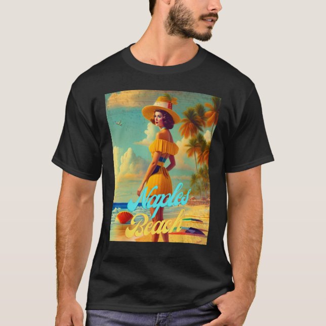 Camiseta Naples Beach Florida Parasdise Beautiful Woman (Anverso)