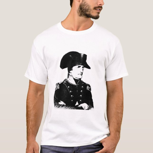 Camiseta Napoleon Bonaparte -- Blanco y negro (Anverso)