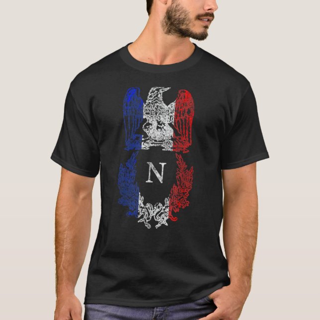 Camiseta Napoleón Bonaparte Eagle Bandera Francesa Napoleon (Anverso)