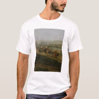 Napoleon Bonaparte que visita el campo en