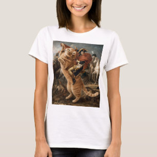 Camiseta Napoleón montando un gato gigante de batalla