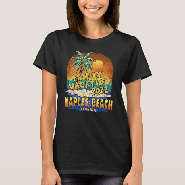 Camiseta Nápoles Beach Florida Family Vacation 2022 Souveni (Anverso)