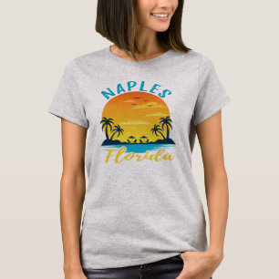 Camiseta Nápoles Florida Sunset Retro Vacaciones