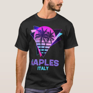 Camiseta Nápoles Italia 80 Palm Tree Retro Vintage Italiano