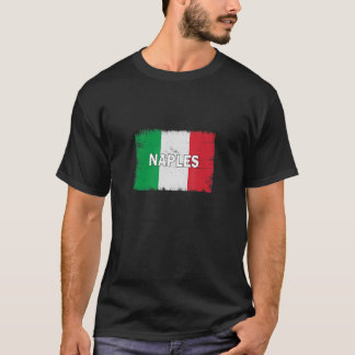 Camiseta Nápoles Italia Ciudad con bandera italiana