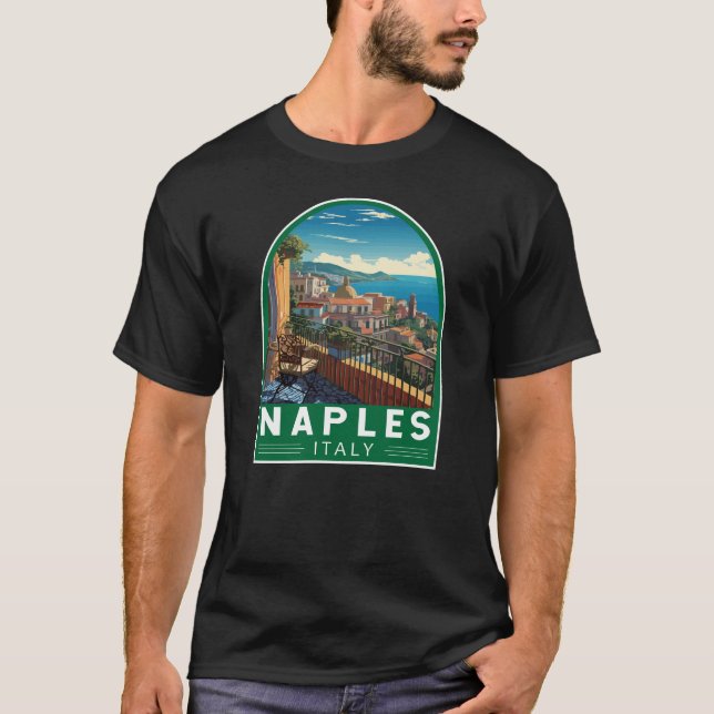 Camiseta Nápoles Italia Viaje Arte Vintage (Anverso)