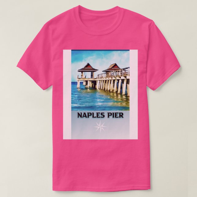 Camiseta Nápoles Pier Travel Florida (Diseño del anverso)
