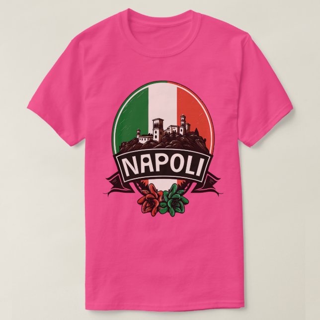 Camiseta Napoli Italia Retro Región Italiana Diseño 2 (Diseño del anverso)