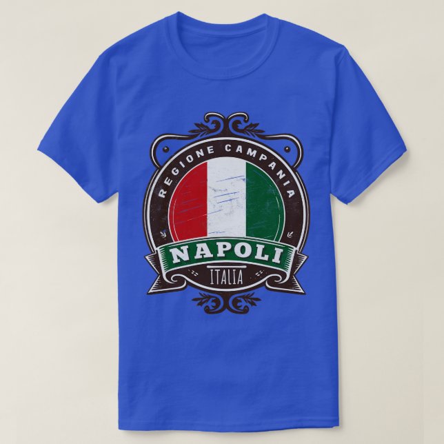 Camiseta Napoli Italia Retro Región Italiana Diseño 2 (Diseño del anverso)