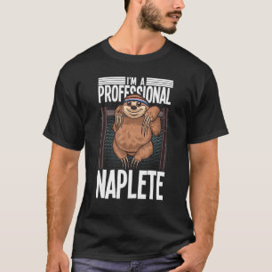 Camiseta Napper Profesional Sloth Lazy Days Sleeping Sloth