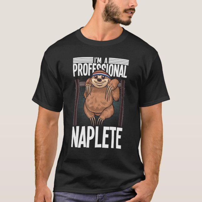 Camiseta Napper Profesional Sloth Lazy Days Sleeping Sloth (Anverso)