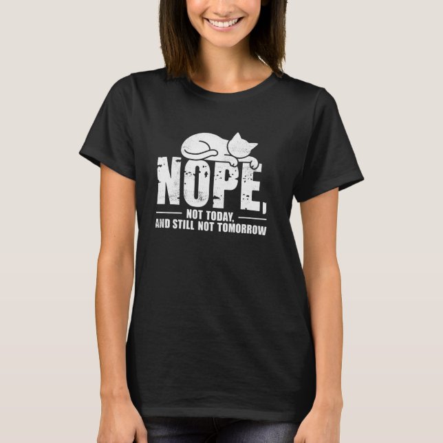Camiseta Napping Cat Tee Funny Nope Lazy Cats Lover Funny C (Anverso)