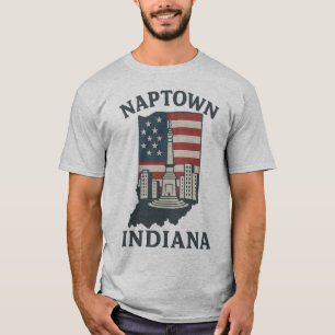 Camiseta Naptown Indiana Monument Circle Tee