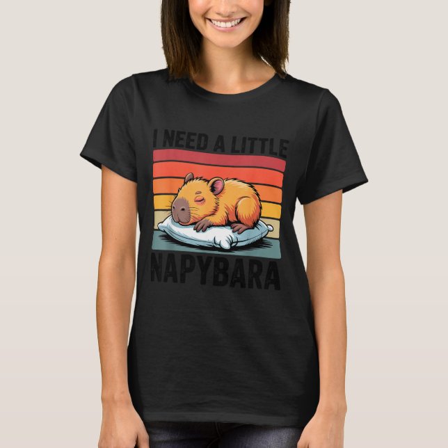 Camiseta Napybara For Men Women Cute Capybara Sleeng Nap Lo (Anverso)