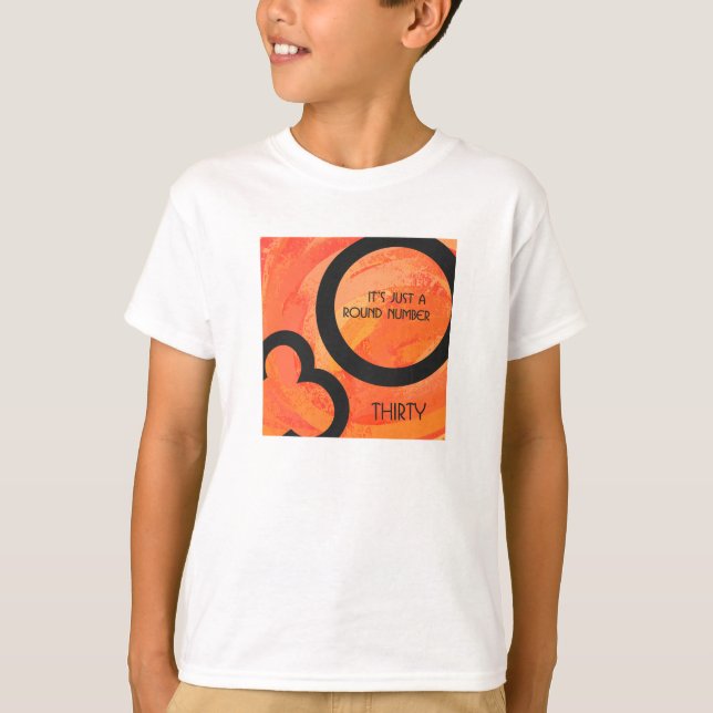 Camiseta Naranja 30 Década Cumpleaños (Anverso)