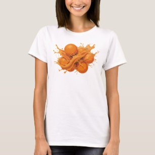 Camiseta Naranja abstracta audaz y hermosa