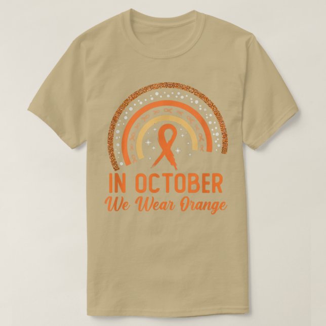 Camiseta Naranja Adhd Conciencia En Octubre Usamos Naranja  (Diseño del anverso)