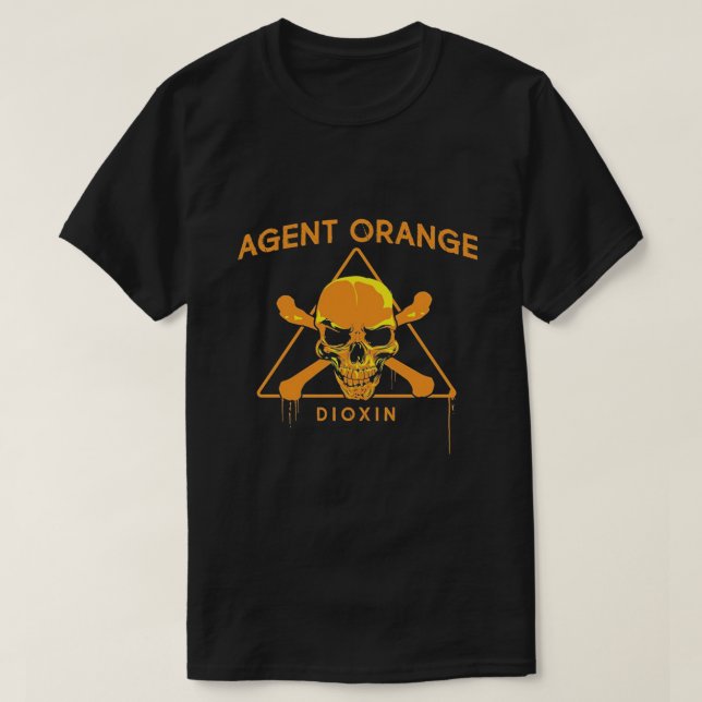 CAMISETA NARANJA AGENTE DIOXIN (Diseño del anverso)