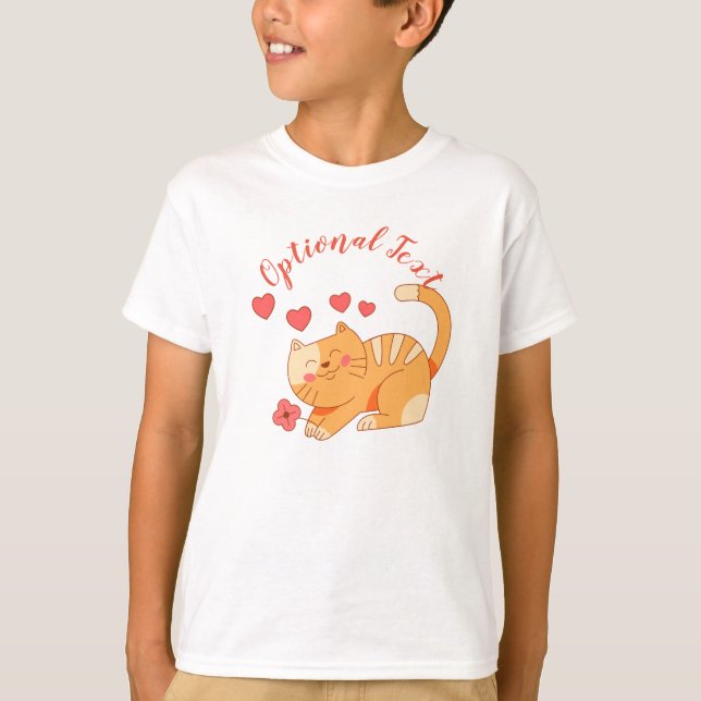Camiseta Naranja Amante De La Cuta Tabby Kitten   (Anverso)