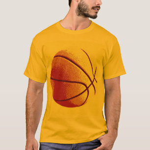 Camiseta Naranja amarillo Pop Art Basketball
