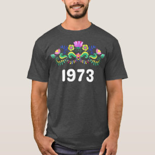 Camiseta Naranja amarillo rosa de las flores Pro Choice 197